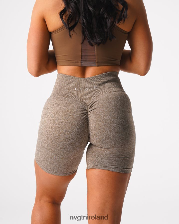 NVGTN Scrunch Seamless Shorts Fitness Mocha Women VV2PRZ418