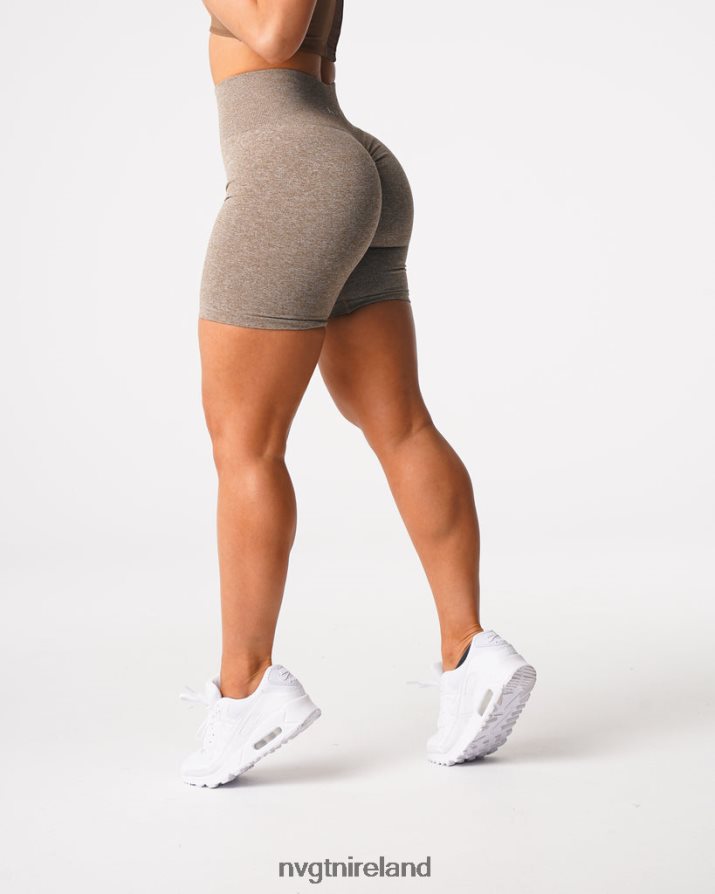 NVGTN Scrunch Seamless Shorts Fitness Mocha Women VV2PRZ418