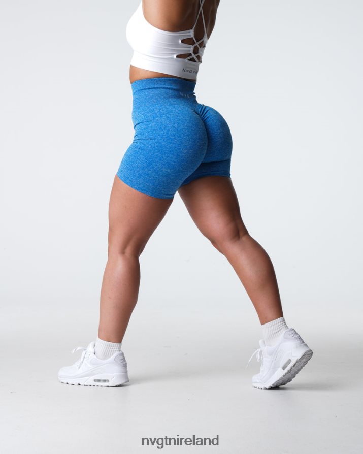 NVGTN Scrunch Seamless Shorts Fitness Ocean Blue Women VV2PRZ412