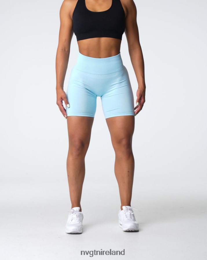NVGTN Scrunch Seamless Shorts Fitness Pastel Blue Women VV2PRZ396