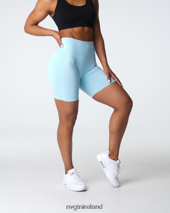 NVGTN Scrunch Seamless Shorts Fitness Pastel Blue Women VV2PRZ396