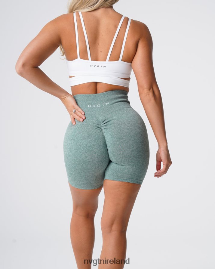 NVGTN Scrunch Seamless Shorts Fitness Sage Green Women VV2PRZ428