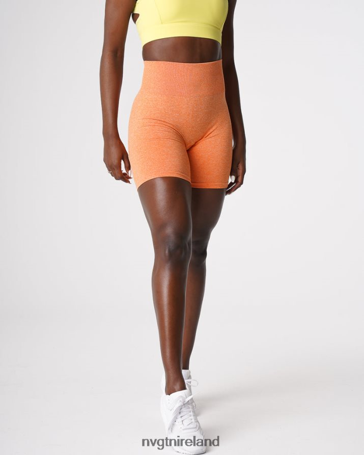 NVGTN Scrunch Seamless Shorts Fitness Sunset Orange Women VV2PRZ419
