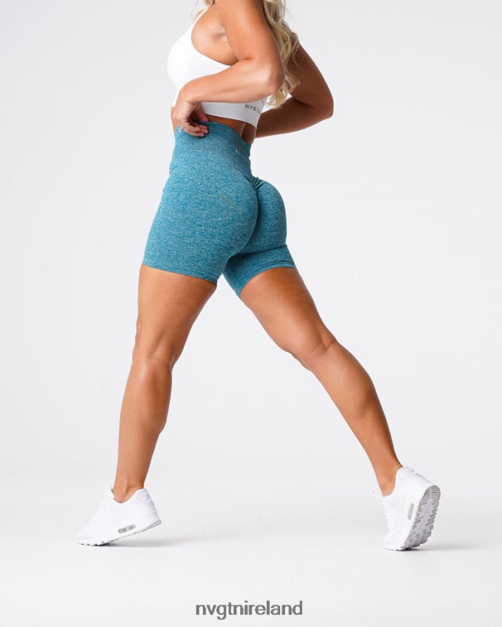 NVGTN Scrunch Seamless Shorts Fitness Teal Women VV2PRZ424