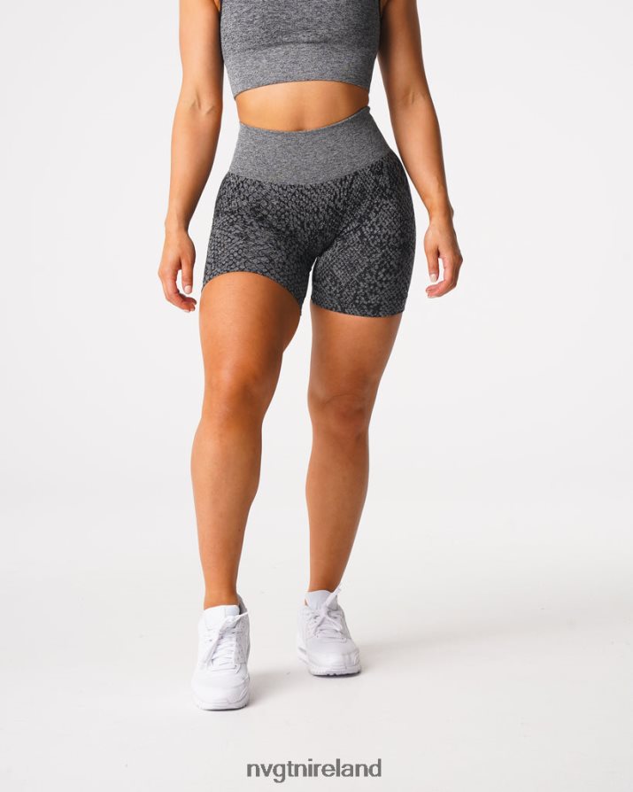 NVGTN Snakeskin Seamless Shorts Fitness Black Speckled Women VV2PRZ473