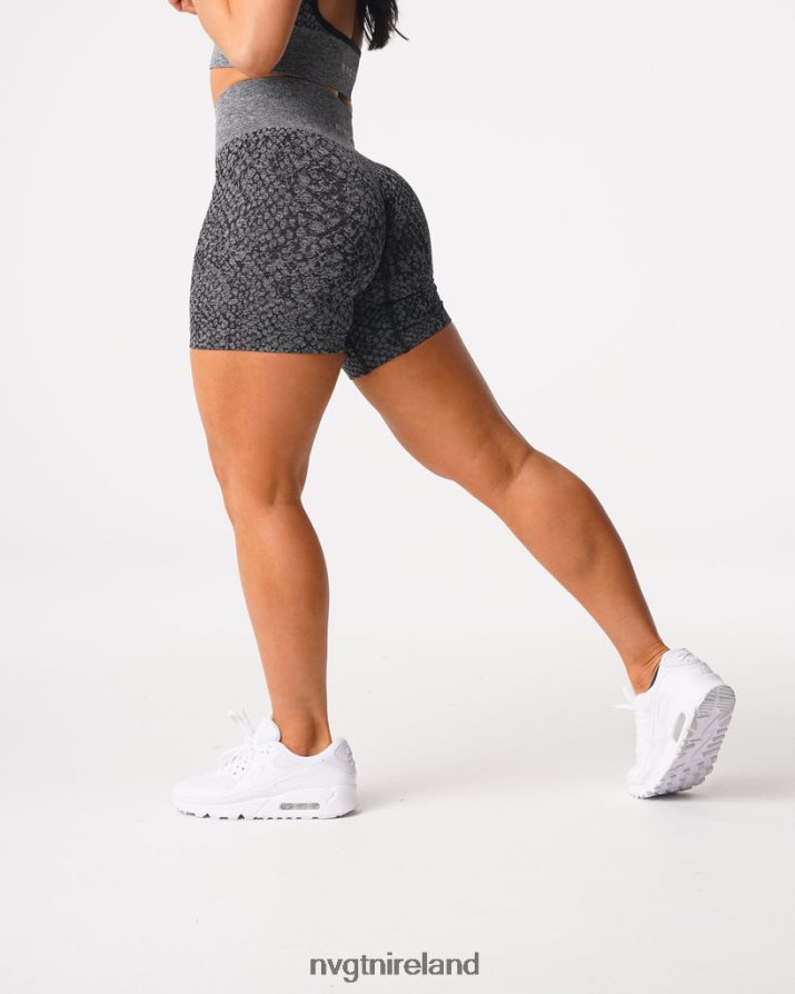 NVGTN Snakeskin Seamless Shorts Fitness Black Speckled Women VV2PRZ473