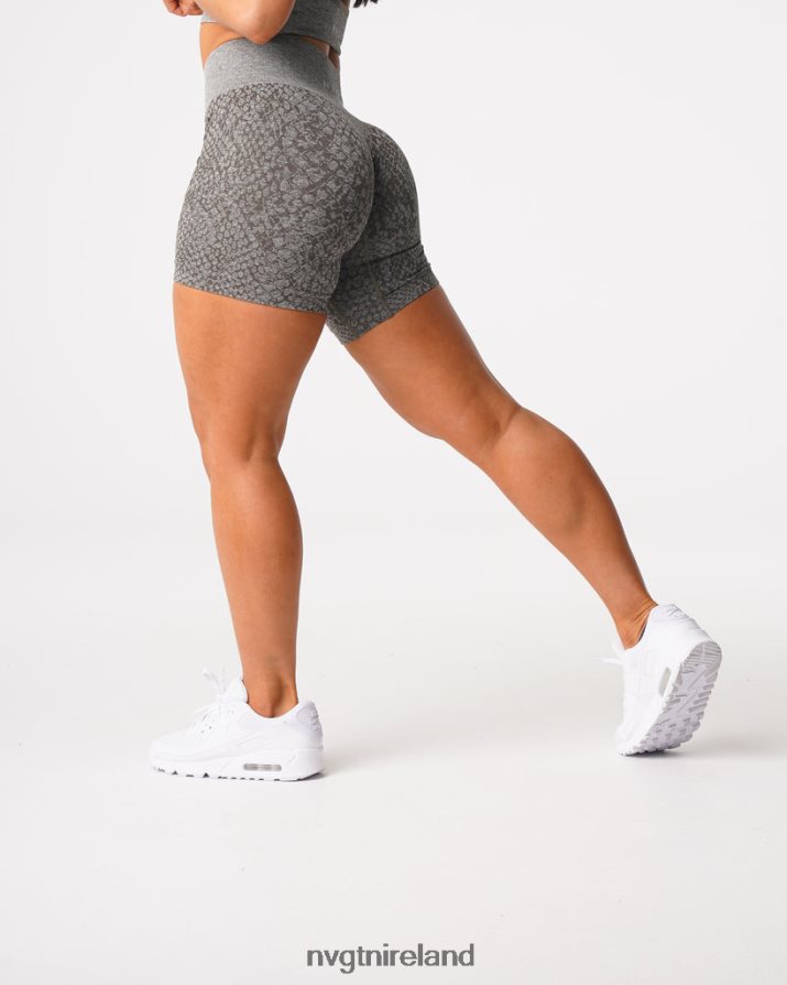 NVGTN Snakeskin Seamless Shorts Fitness Khaki Green Women VV2PRZ474