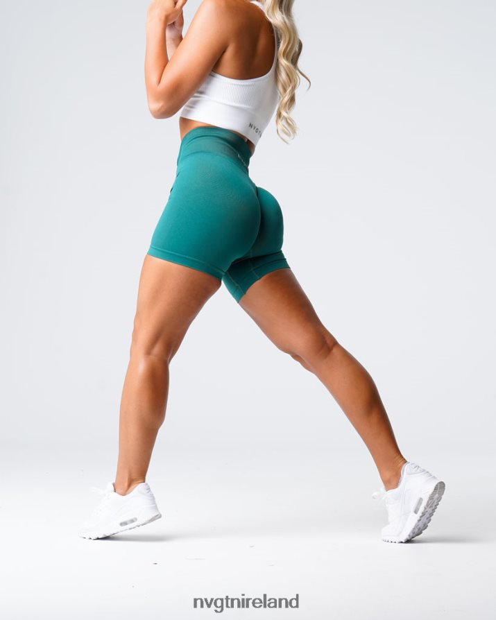 NVGTN Solid Seamless Shorts Fitness Emerald Women VV2PRZ461