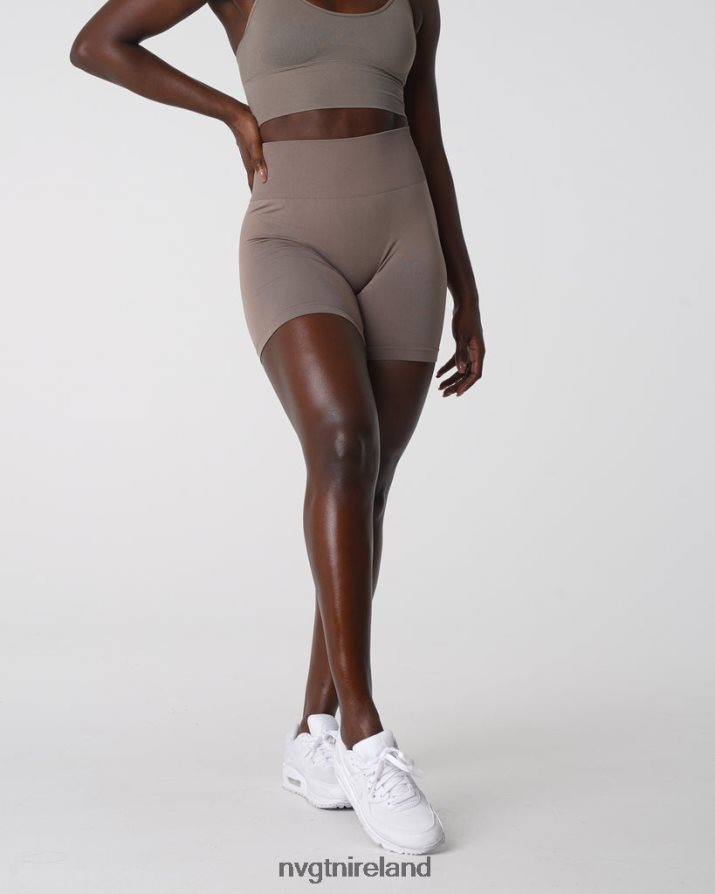NVGTN Solid Seamless Shorts Fitness Taupe Women VV2PRZ454