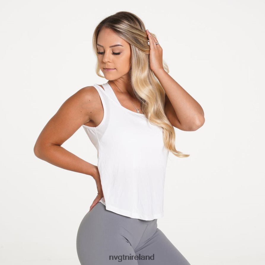 NVGTN Flow Tank Fitness White Women VV2PRZ288