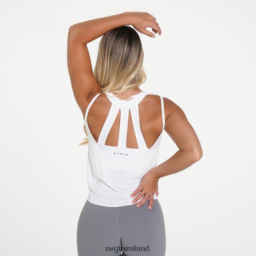 NVGTN Flow Tank Fitness White Women VV2PRZ288