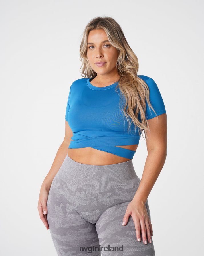 NVGTN Crossbody Tee Fitness Cobalt Women VV2PRZ248