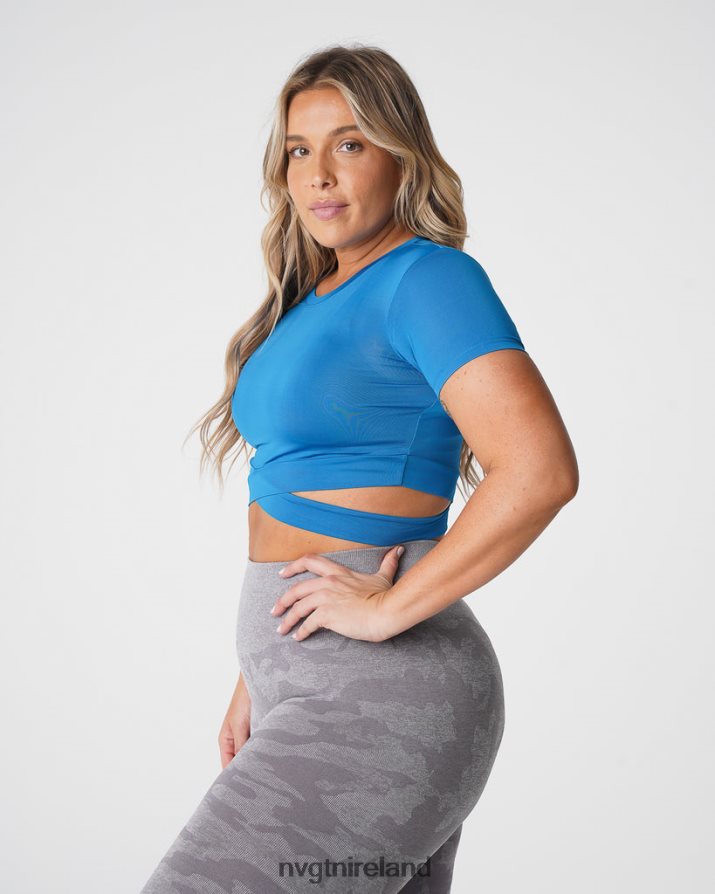 NVGTN Crossbody Tee Fitness Cobalt Women VV2PRZ248