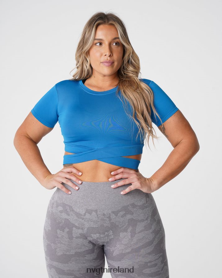 NVGTN Crossbody Tee Fitness Cobalt Women VV2PRZ248