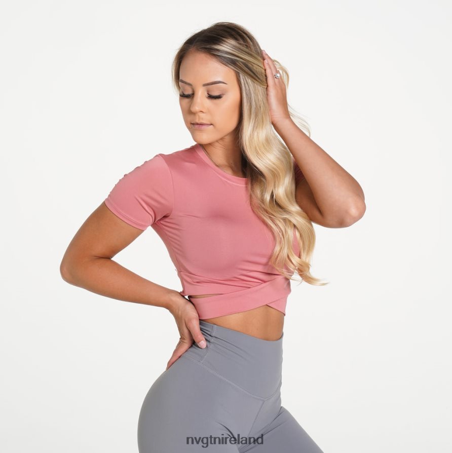 NVGTN Crossbody Tee Fitness Dusty Rose Women VV2PRZ277