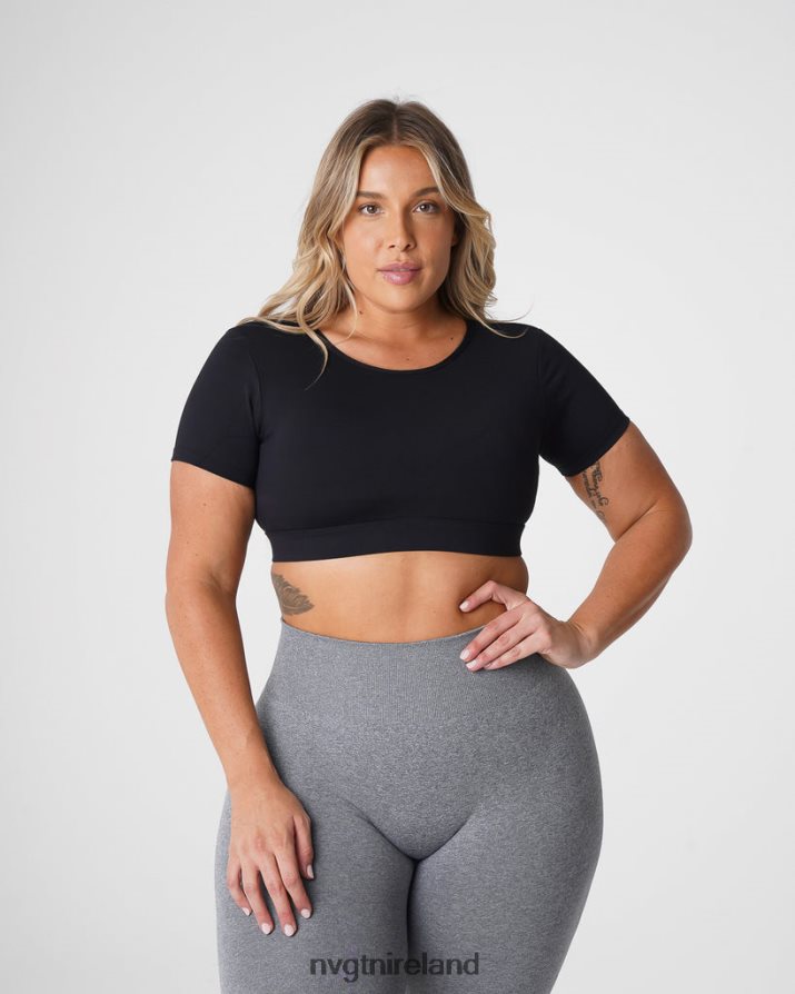 NVGTN Open Back Tee Fitness Black Women VV2PRZ77