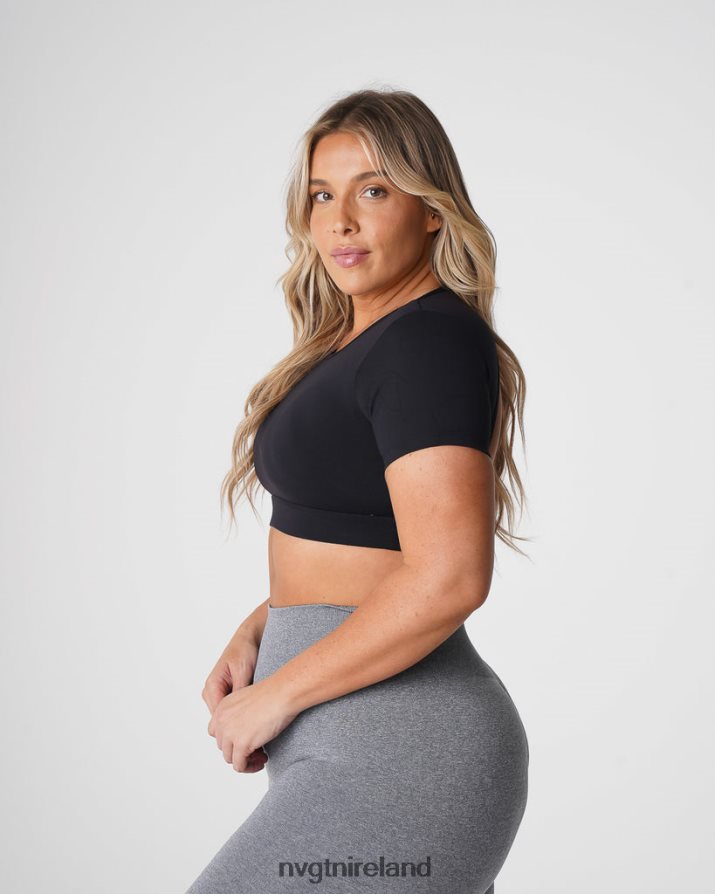 NVGTN Open Back Tee Fitness Black Women VV2PRZ77