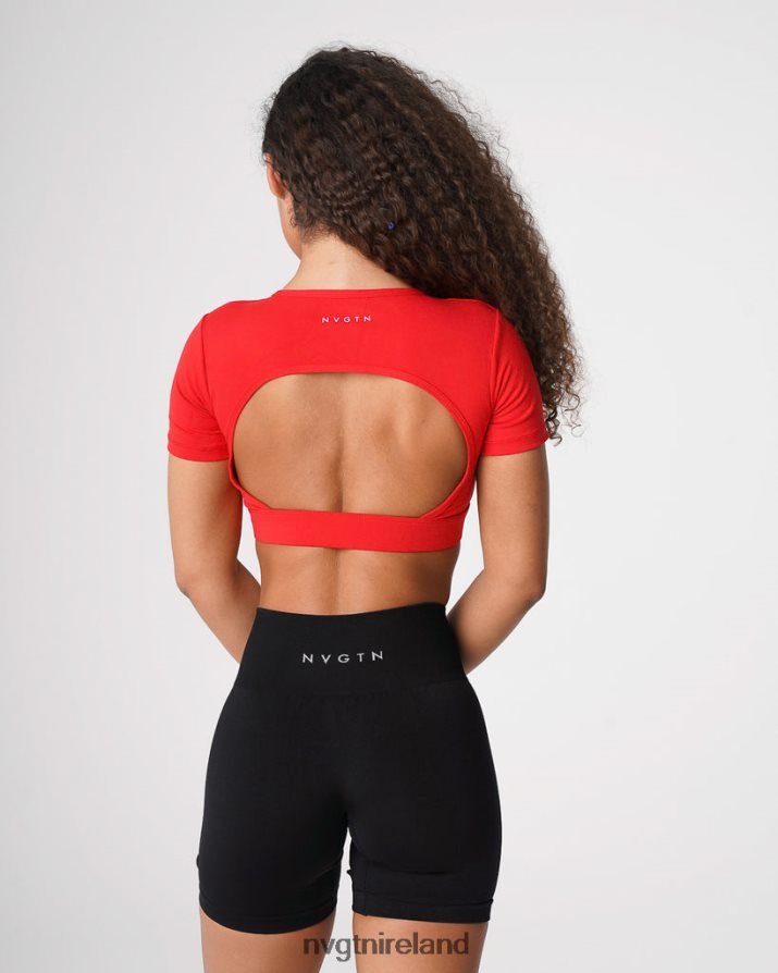 NVGTN Open Back Tee Fitness Scarlet Women VV2PRZ224