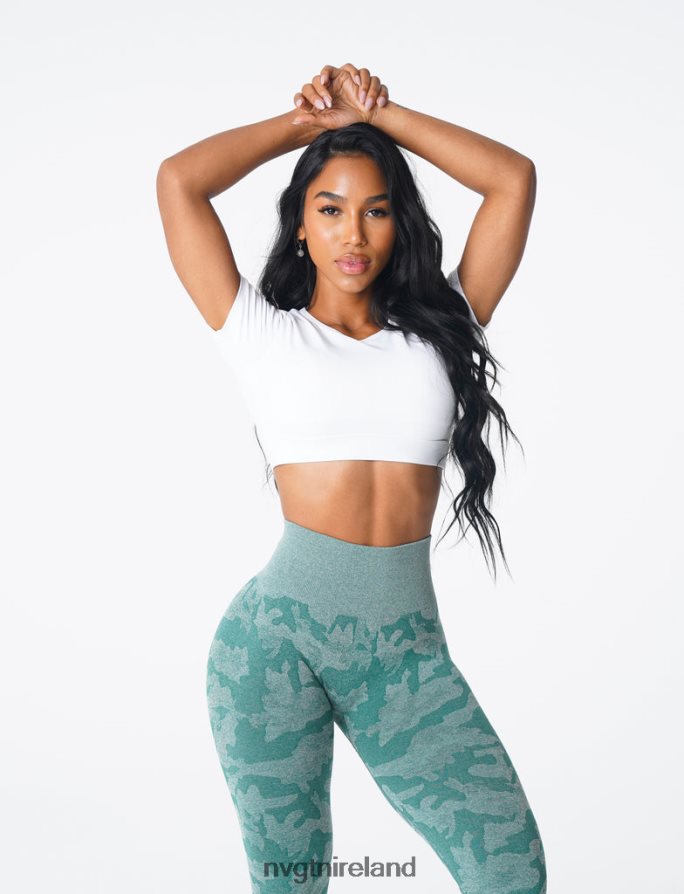 NVGTN Open Back Tee Fitness White Women VV2PRZ78