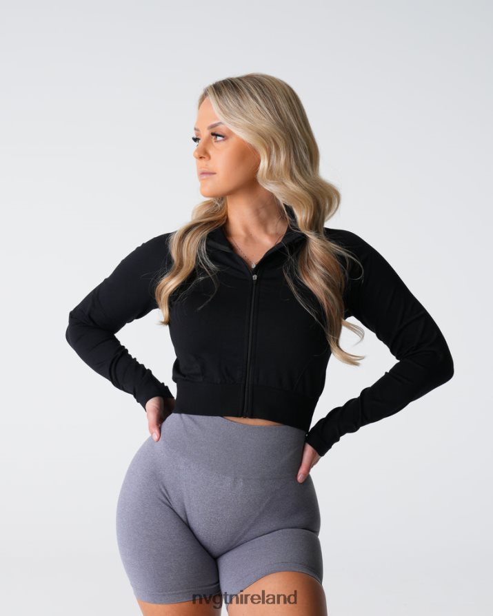 NVGTN Divine Seamless Zip Up Fitness Black Women VV2PRZ111